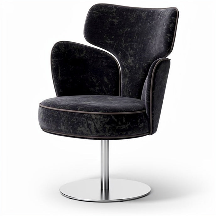 **Moderne draaistoel met hoog rugleuning en zachte bekleding**