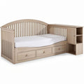 **Technische titel in het Nederlands: "Houten bed met laden en opbergunit"**